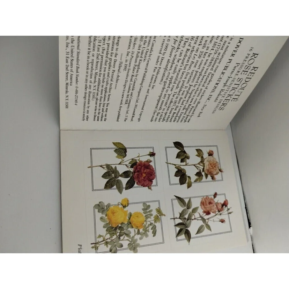 Redoute Rose Stickers: 16 Pressure-Sensitive Designs‎ (Dover Stickers) Redoute